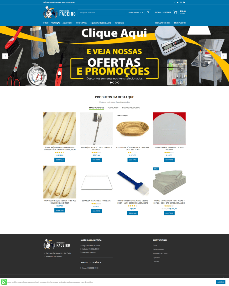 Website Ponto do Padeiro